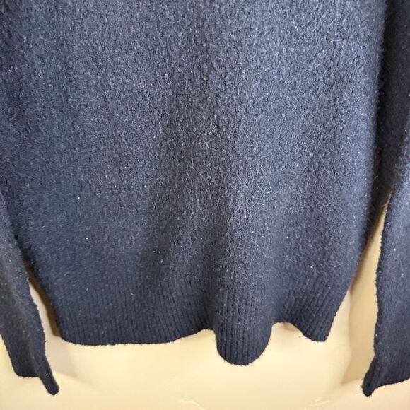 Nordstrom Halogen Tie Back Black Oversized Sweater Size Small Bow Tie Back - Picture 3 of 6